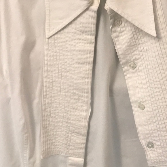 Jean Paul Berlin White Button Down Shirt with Ruffle Panels - Picture 2 of 4